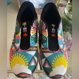 Only worn twice !!! Brooks Running Shoes , Colorful like a Rainbow , Size 5